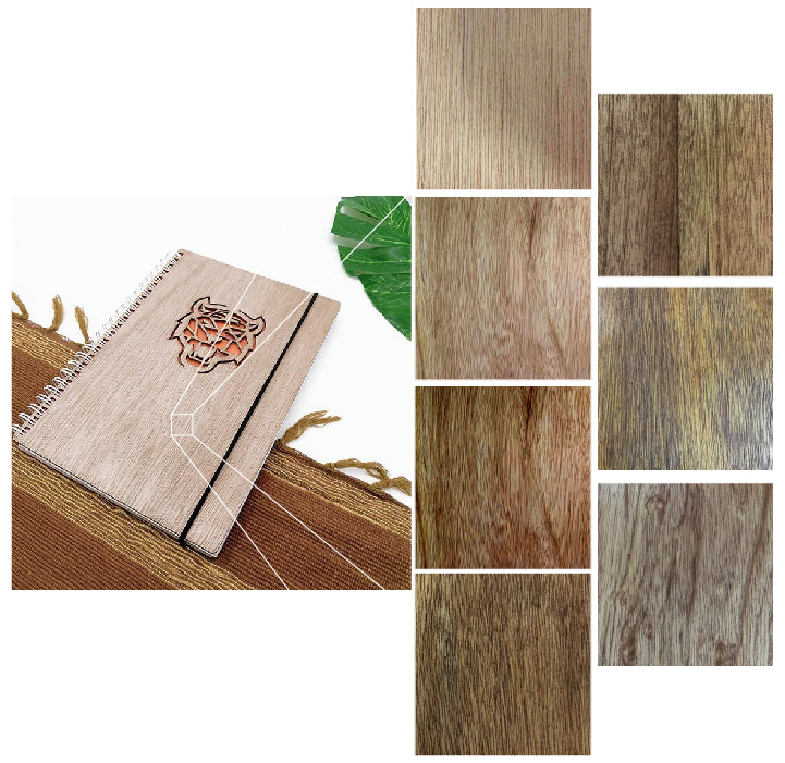 Red Natural Wood Notebook Red Natural Wood Notebook
