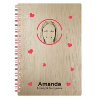 Photo Engraving Round Shape Amanda Notebook