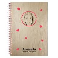 Photo Engraving Round Shape Amanda Notebook - Photo Engraving Round Shape Amanda Notebook