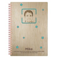 Photo Engraving Square Shape Mike Notebook