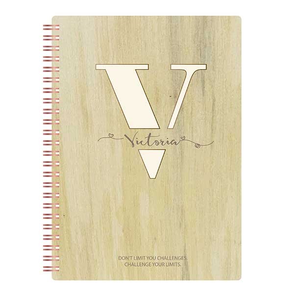 Custom Notebooks With Monogram Letter V