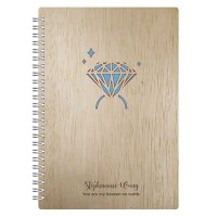 Diamond Wooden Notebook