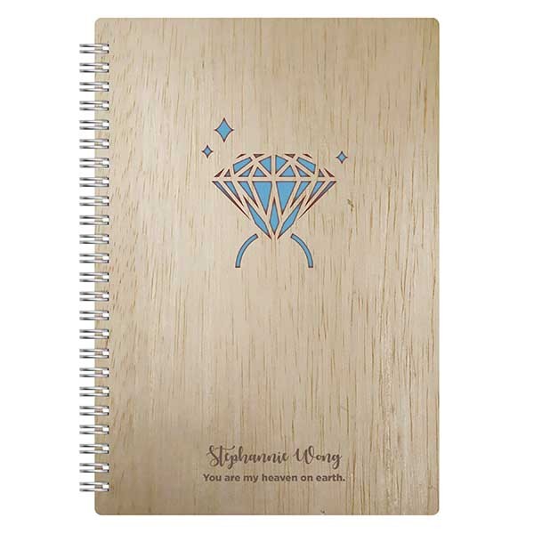 Diamond Wooden Notebook