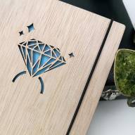 Diamond Wooden Notebook - Diamond Wooden Notebook