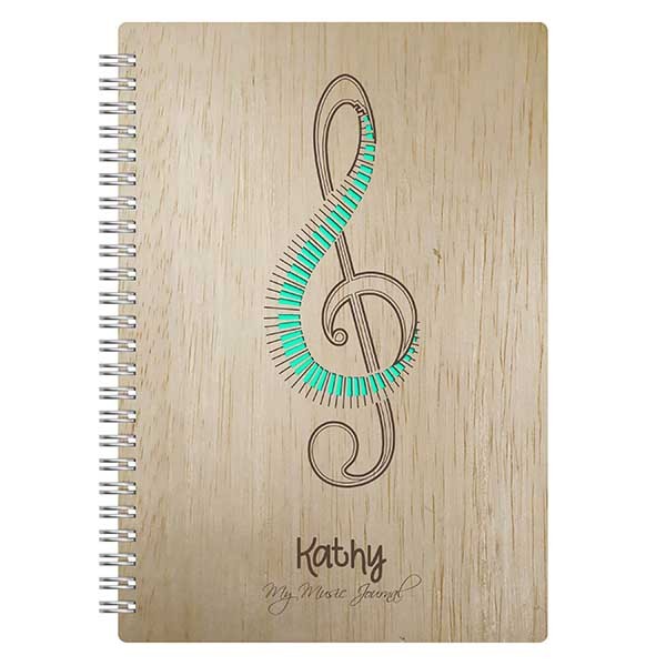 Music Notebook With Personalised Name