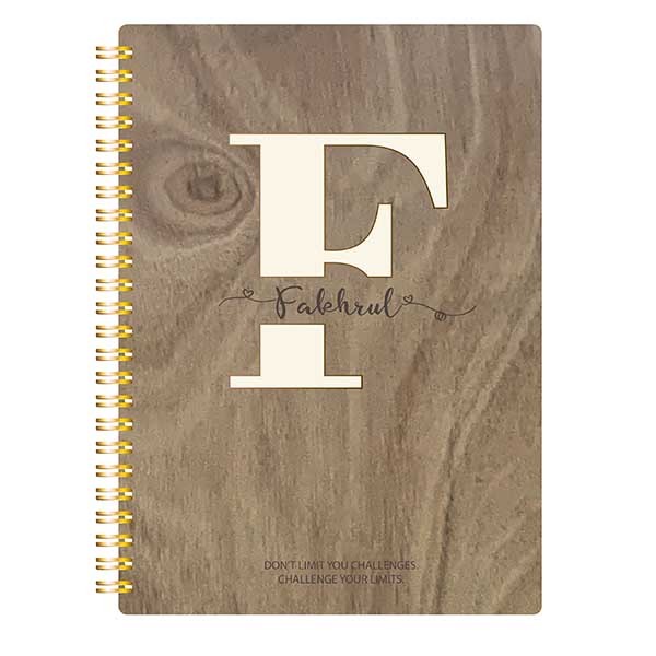Custom Notebooks With Monogram Letter F