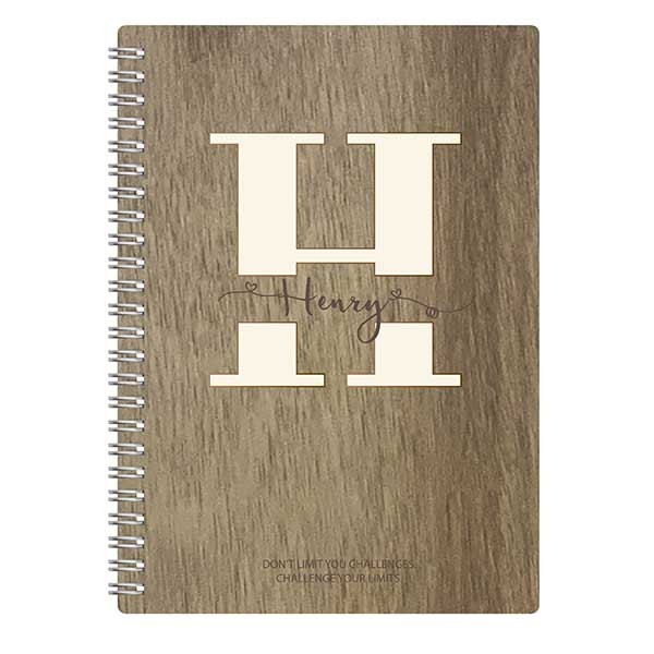 Custom Notebooks With Monogram Letter H